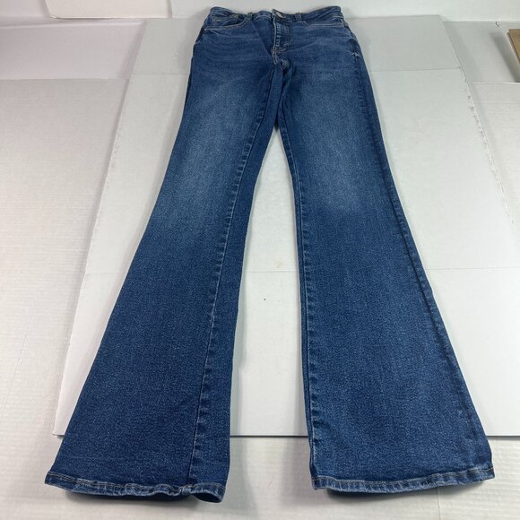 Zara Jeans Women's 26 x 33* High Rise Boot Cut Blue Faded Stretch Denim Tag 4 L - Picture 1 of 16